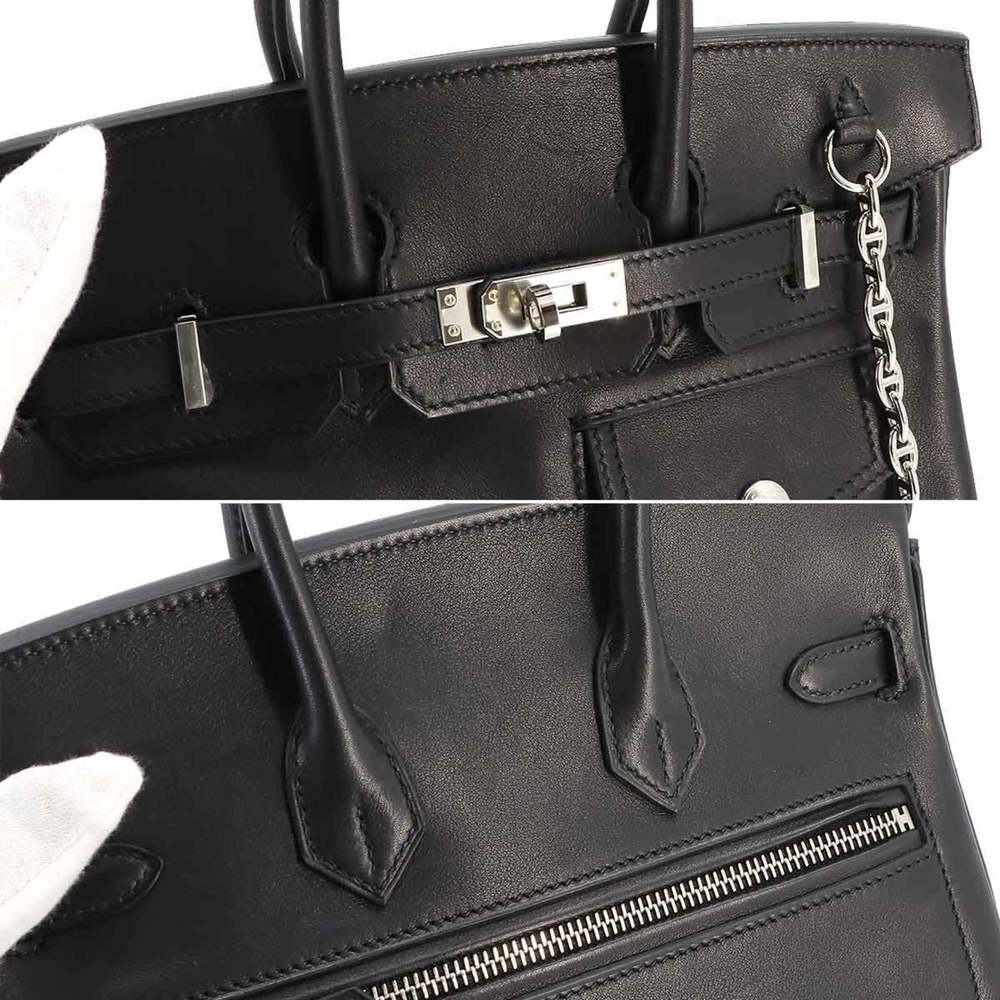 Hermes Birkin 25 Rock Hand Bag Volupt Black B Stamp Silver Hardware - Picture 7 of 10